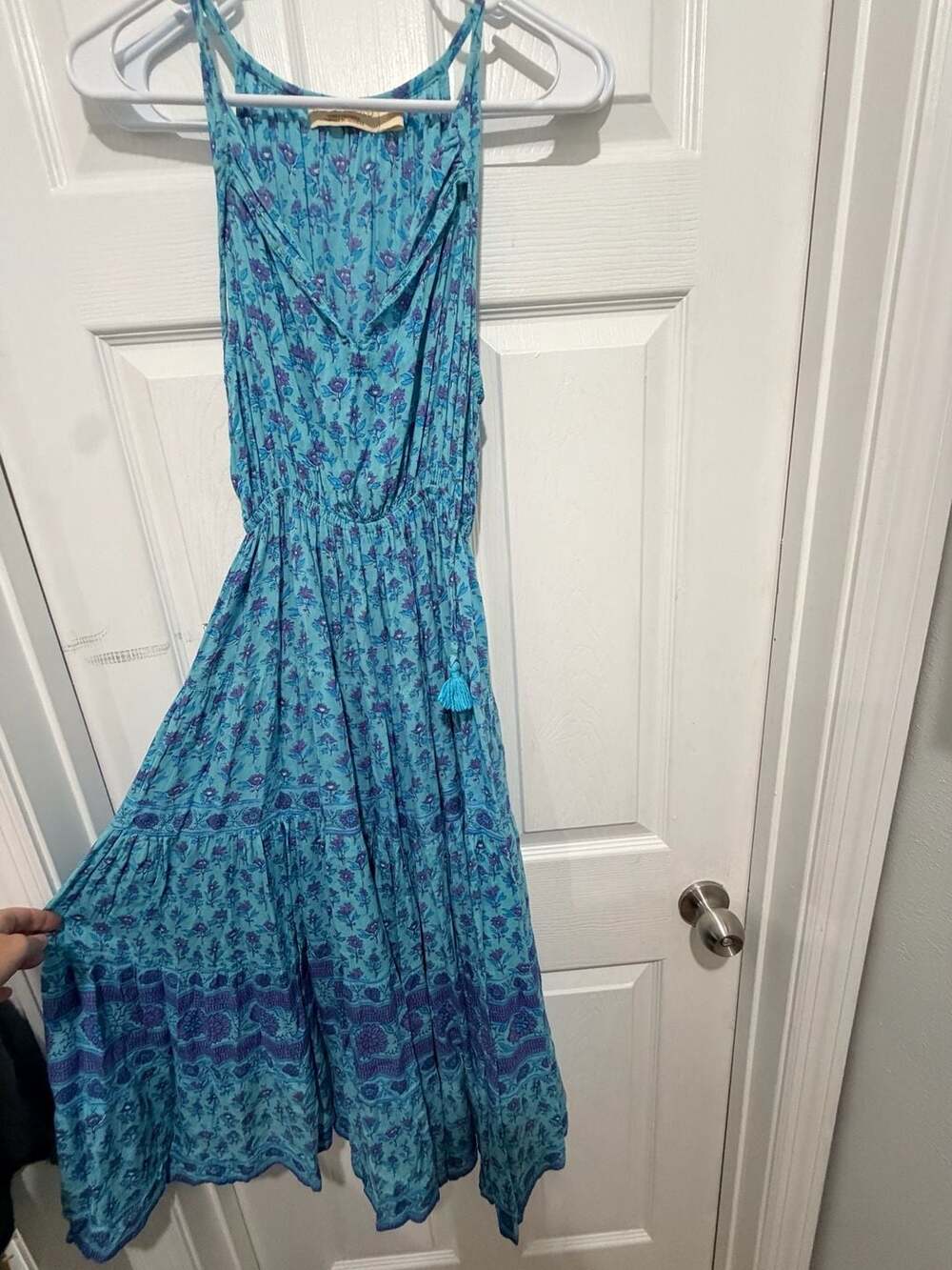 Beachgold Floral Print Tiered Maxi Dress Size XS